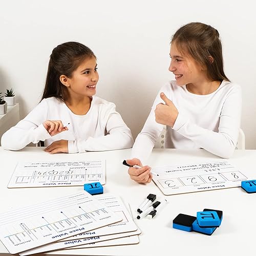 Miniatura 6 de Paquete de 6 pizarras de regazo de borrado en seco de 9 x 12 pulgadas, pizarras blancas individuales para estudiantes, pizarras blancas personales