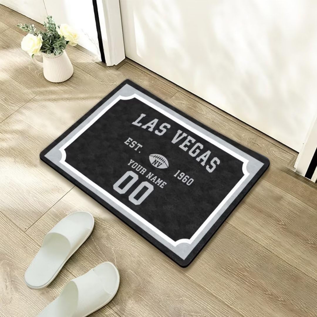 Las Vegas Custom Personalized Doormat,Las Vegas Home Rug,Las Vegas Sports Decorations,Decorate Your Home and Keep It Clean at The Same Time,Classic Gifts of Sports Fans!