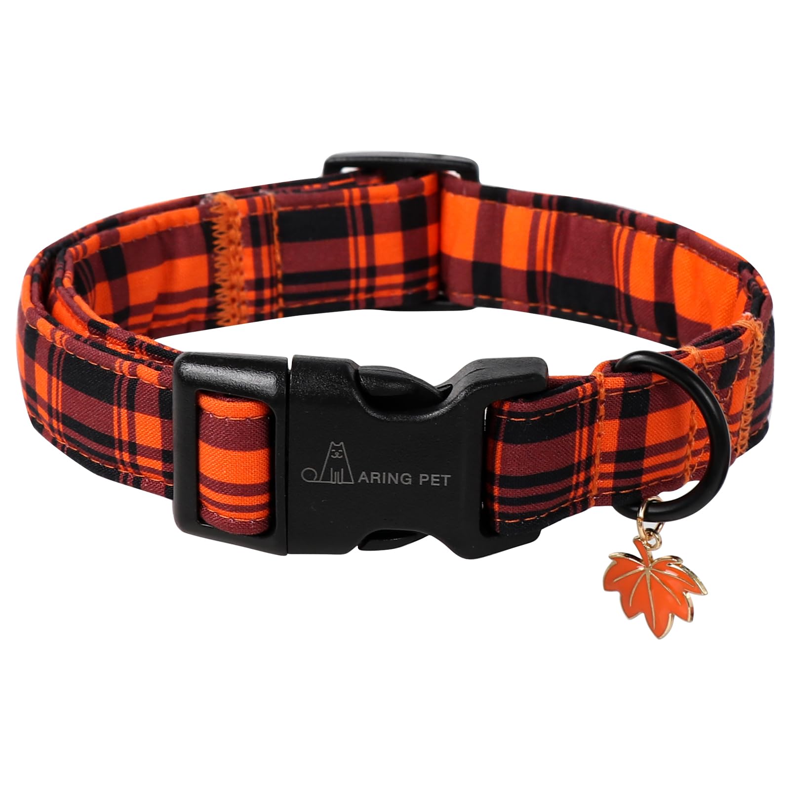 ARING PET Halloween Dog Collar, Cute Autumn Plaid Dog Collar