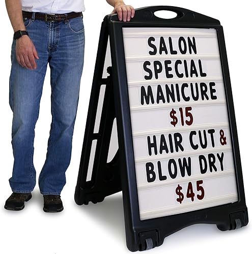 Miniatura 10 de SmartSign Juego de 1 letrero y letras estándar de 42 pulgadas de alto x 29 pulgadas de ancho x 24 pulgadas de profundidad, plástico resistente,