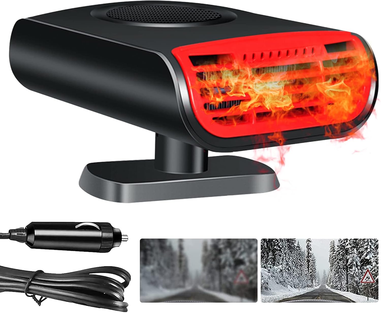 2 in 1 Car Heater, Portable Car Fan Heaters 12V 150W Fast Heating