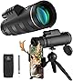 単眼鏡 望遠鏡 40X60 高倍率 高透過率 防水霧 軽量 人気 小型 IPX7防水 運動会 野鳥観察 バードウォッチング スポーツ観戦 コンサート ライブ 旅行 三脚&スマホホルダー付き