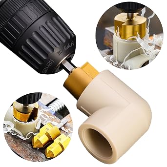 New PPR Pipe Threading and Reaming Tool Kit - Professional Threader for Plumbing, Electric Drill Style Threading Tool for 1/2(DN15) 3/4(DN20) PVC Pipe with Reaming Bit Set Great DIY Gift for Men