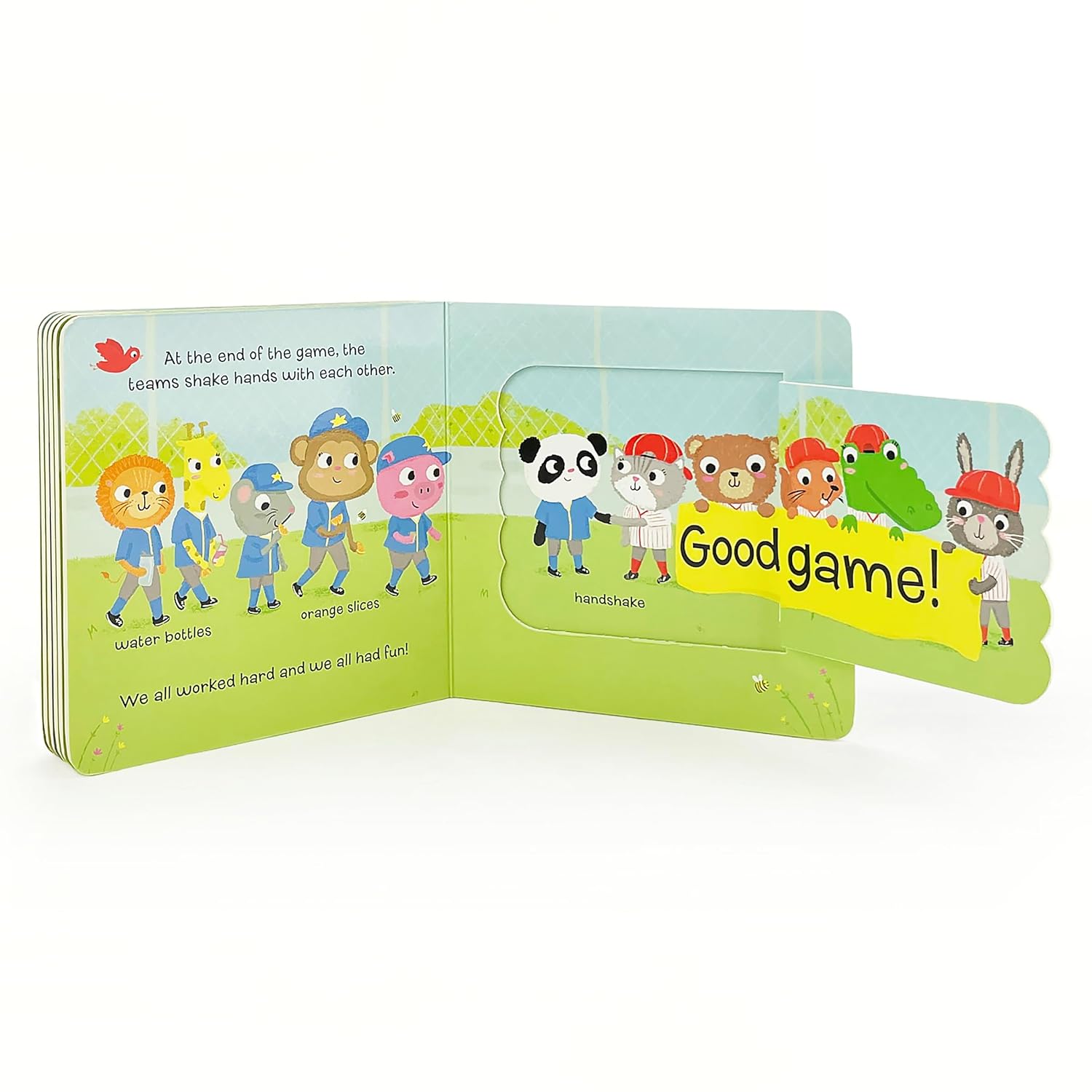 Let's Play Baseball! A Lift-a-Flap Board Book for Babies and Toddlers image 8 of 12 1680523740