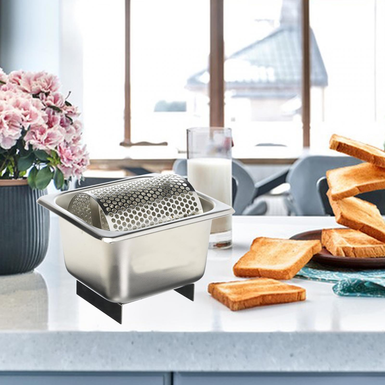 Amagogo Rodillo de de Acero Inoxidable con Diseño Resistente. Herramienta Perfecta para en Pasteles, Tanto para Uso Domést