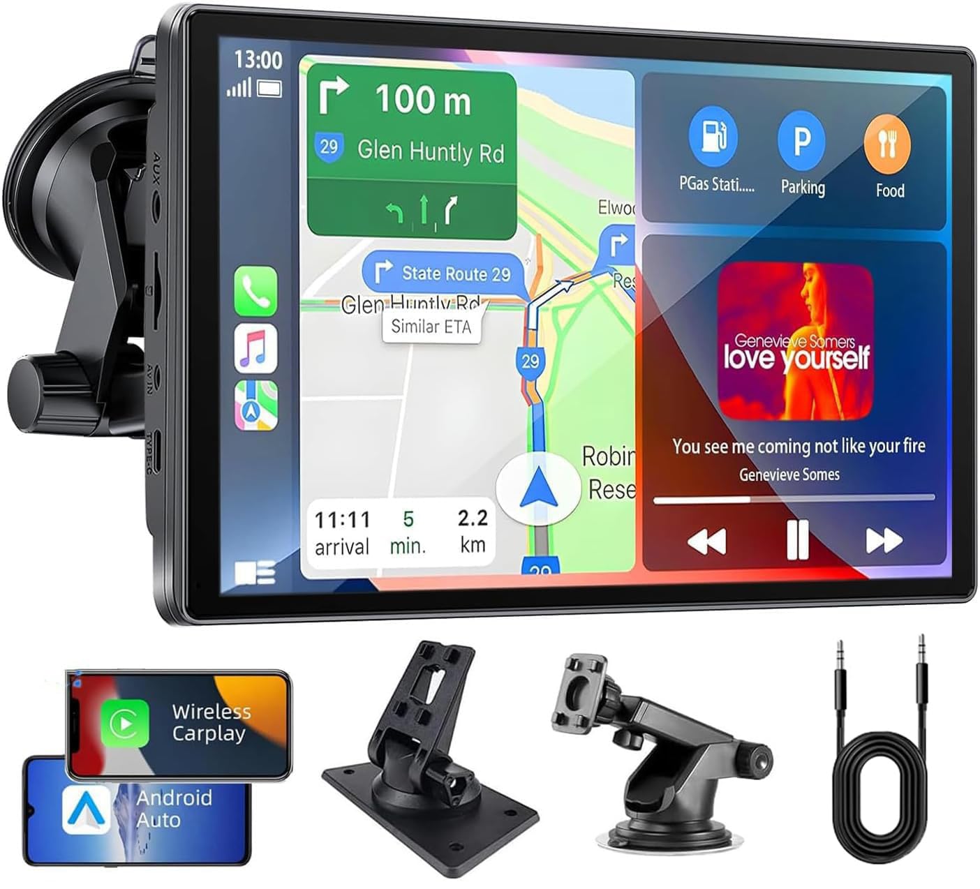 Cason Upgraded Carplay/Car Android Auto Touch Screen 7-Inch Infotainment System IPS LED Display Screen with Voice Control,for All Vehicle-image-26