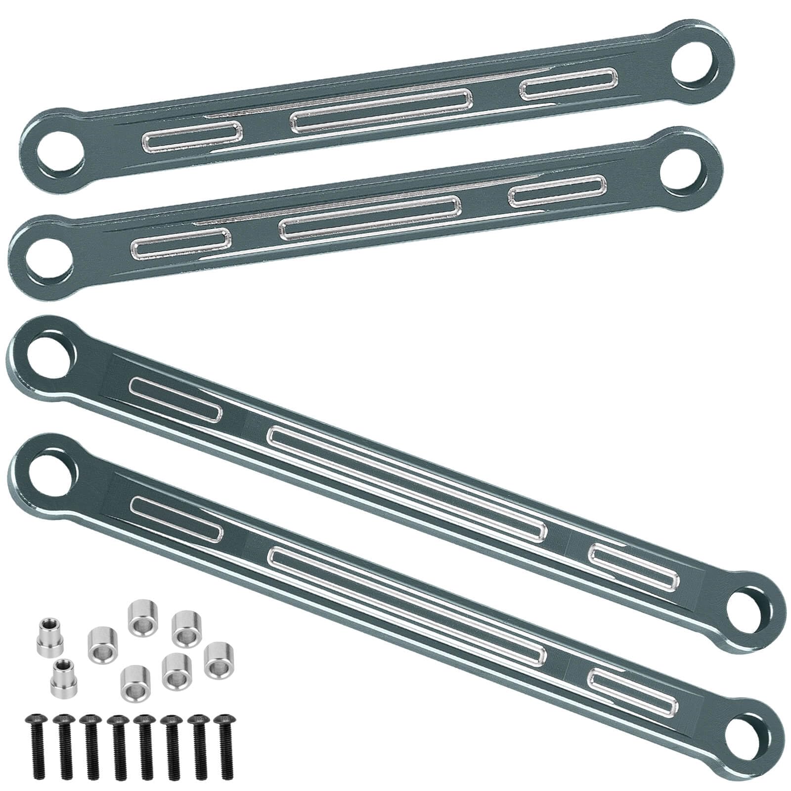 BRCatWPark RC Front & Rear Camber Link Set Upgrades Part for 1/10 Slash 4X4/Rustler 4X4/Stampede 4WD,RC Alloy Camber Links Hop-Up,Replaces Part 3641,Titanium