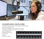 Headphone Amplifier - 8 Channel Mini Headphone Amp, Portable Stereo Headphone Amplifier, Bass Headphone Amp for Studio and Stage 100 to 240V (US Plug)
