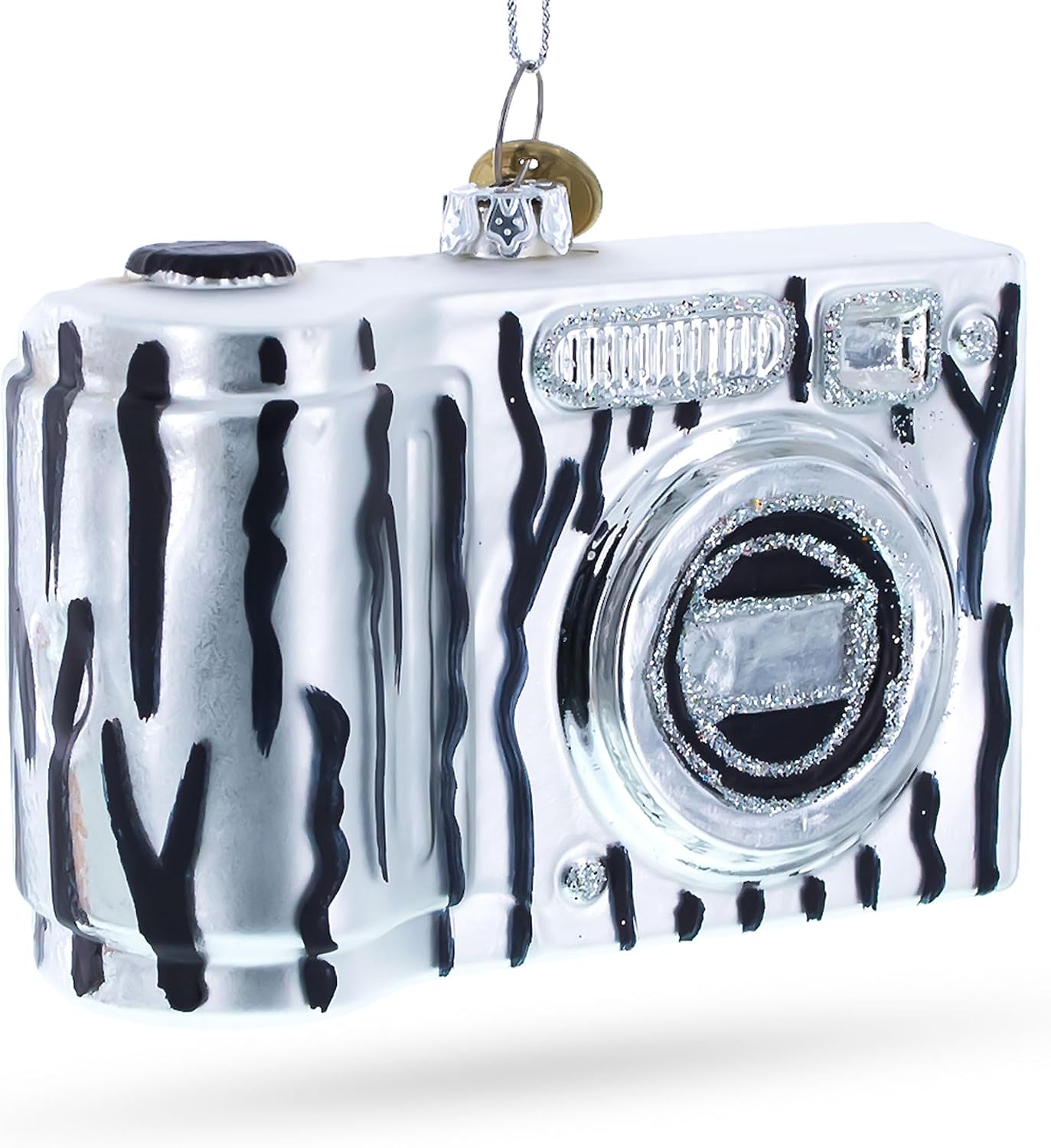 Classic Camera for Photography Enthusiasts Glass Christmas Ornament