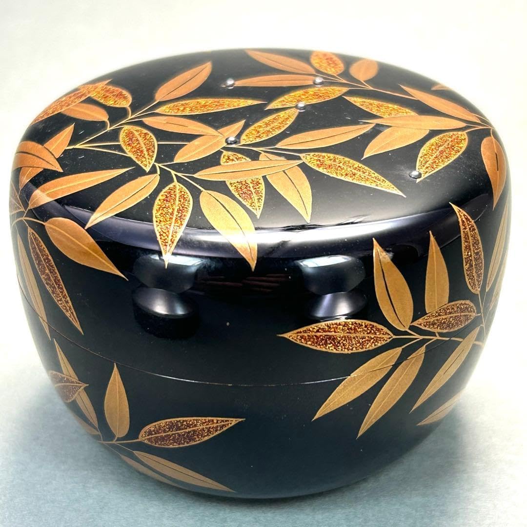 棗 村田宗覚 笹蒔絵 惺斎好写 平棗 お茶道具 茶道 共箱 工芸品 表千家