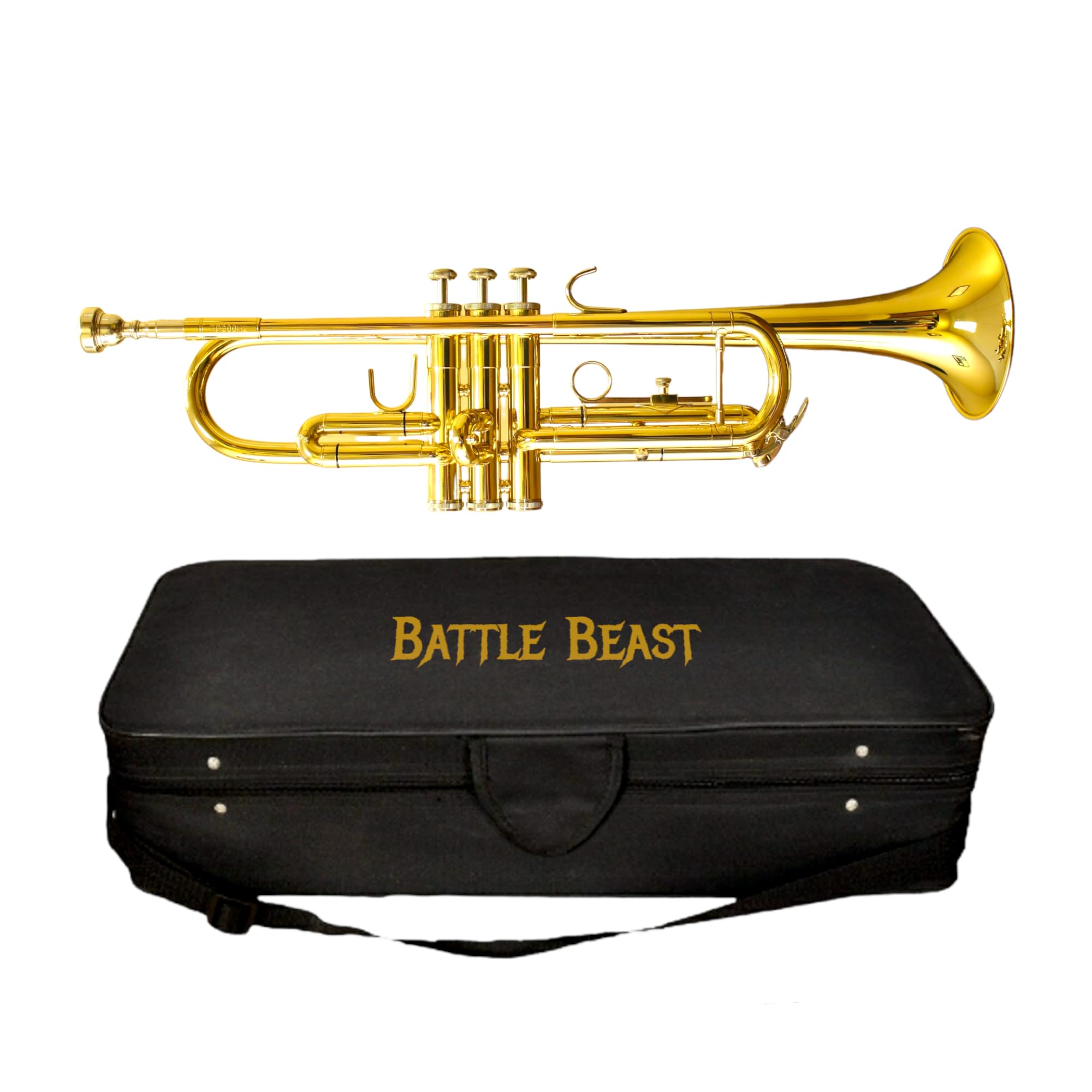 Battle Beast Gold Brass Polish Trumpet - Professional Musical