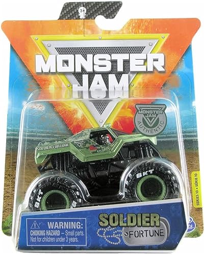 Monster Jam 2020 Spin Master 164 - Camión monstruo fundido a presión con pulsera Legacy Trucks Soldier Fortune