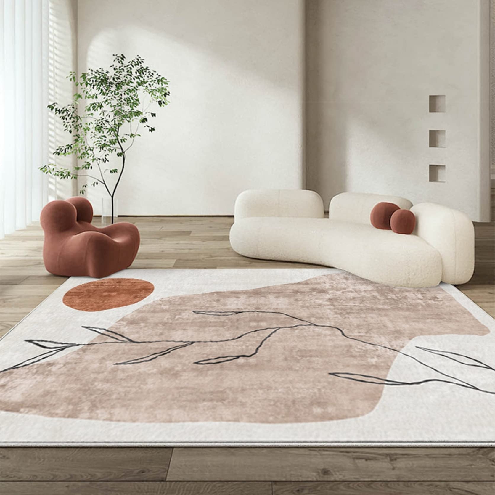 カーペット160x230cm ラグマット北欧 ラグ 洗える 抗菌防臭 #D06