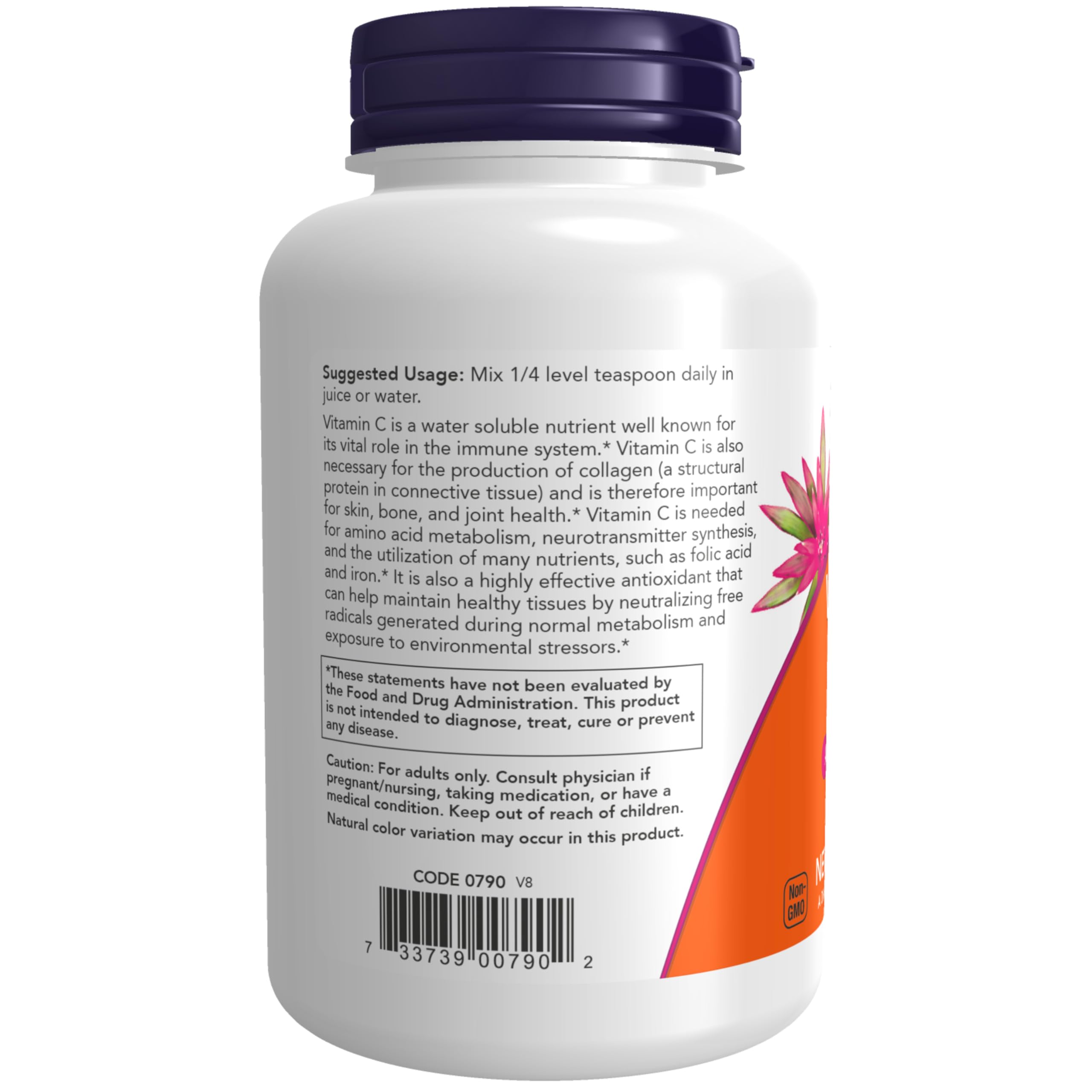 NOW Supplements, Vitamin C Crystals (Ascorbic Acid), 8 oz — Amazon image 3