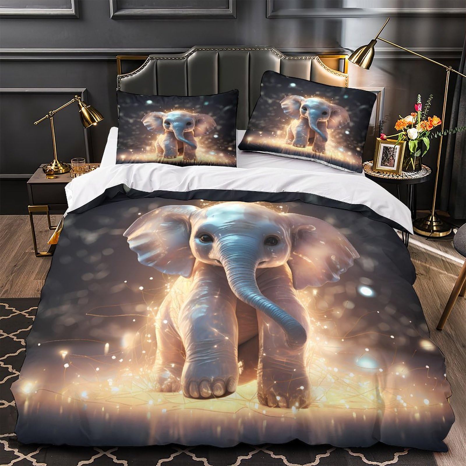 Housse de couette hérisson mignon pour décorer une chambre de fille au style cosy 3D
