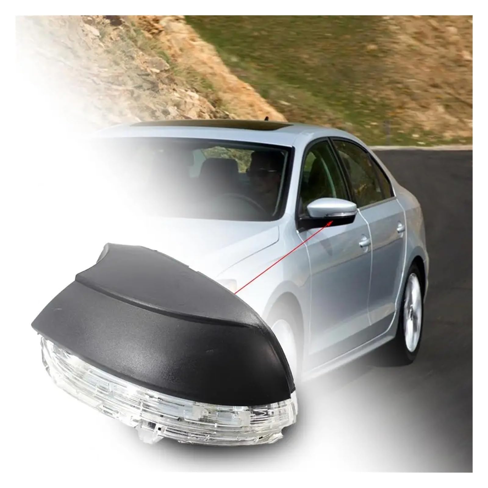 Indicatori Direzione laterali Per VW Per JATTA Per MK6 Per BEETLE Sinistra Destra Luce Specchietto Retrovisore ABS Indicatore Direzione Anteriore 5C6949101