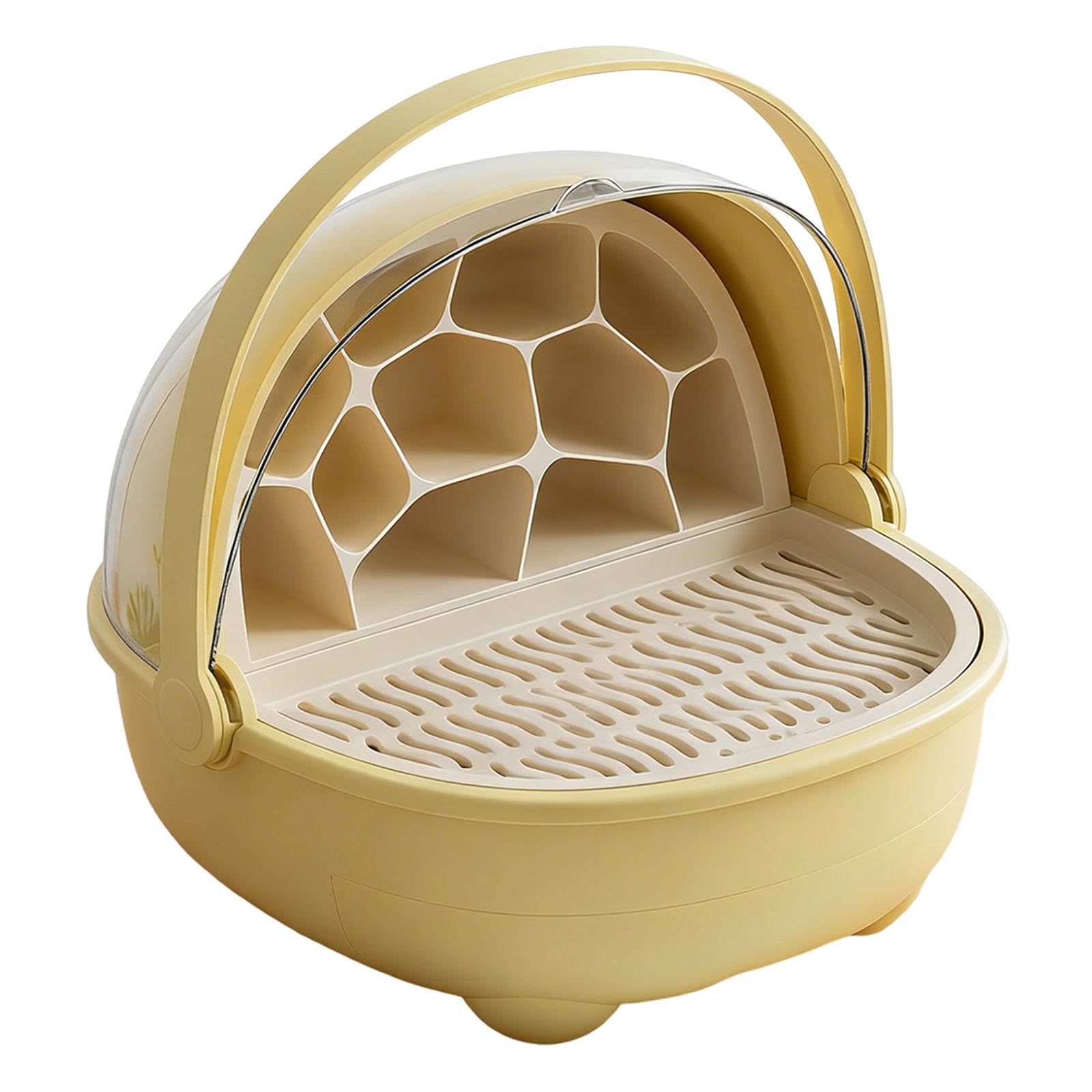 F Fityle Boîte d'élevage pour vers à Soie, Cage d'incubation, abri pour et Geckos, boîte de Croissance pour vers à Soie, conteneur, Jaune