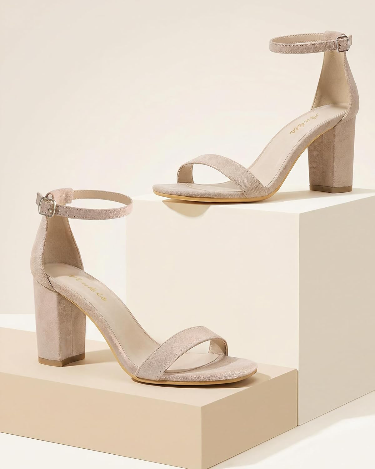 Ankis Heels for Women Open Toe Ankle Strap Chunky Heel Sandals 2.75 Inch - Image 3