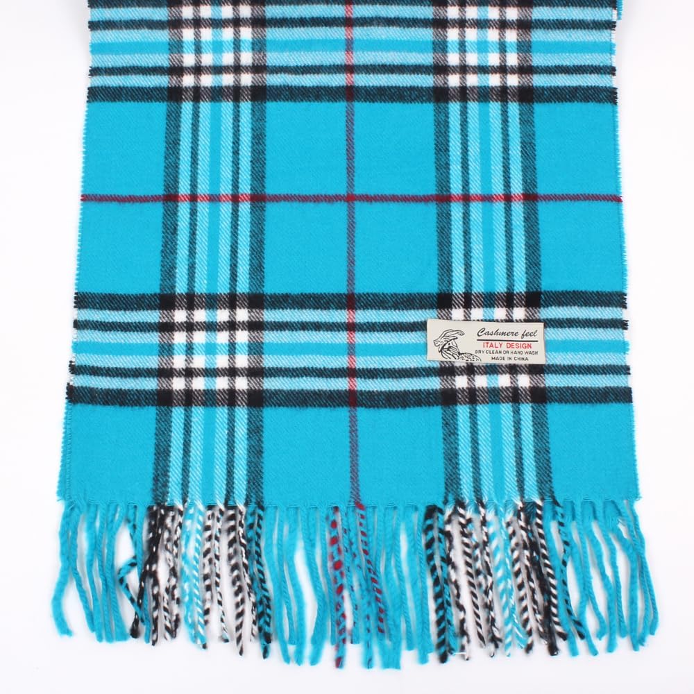 TZ Promise Tartan Plaid Cashmere Feel Classic Soft Luxurious Winter Scarf For Men Women - Image 4