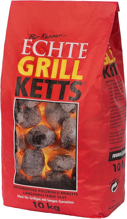 20kg Premium Grillbriketts Grillketts „100 Made IN Germany“ Kohle