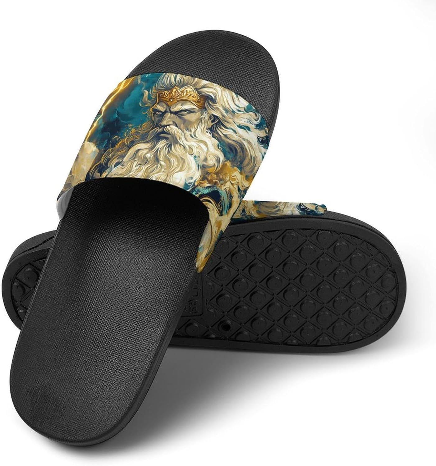 Myth Zeus with Thunder Fashion House Slippers for Women Men Shower Shoes Slides Sandals