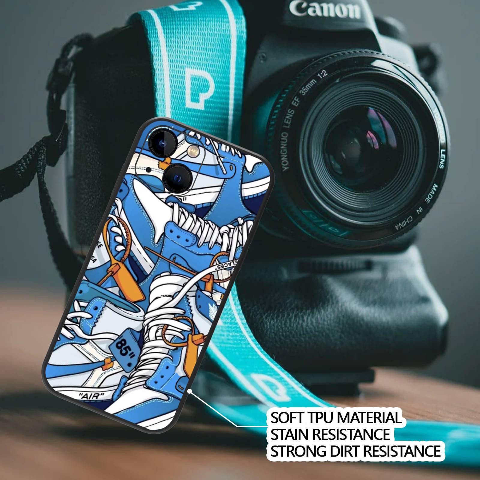CHBSHENG Handyhülle Für IPhone 13 Pro – Straßen-/Sport-Design, Stoßfest, TPU, Schlank, Schwarz