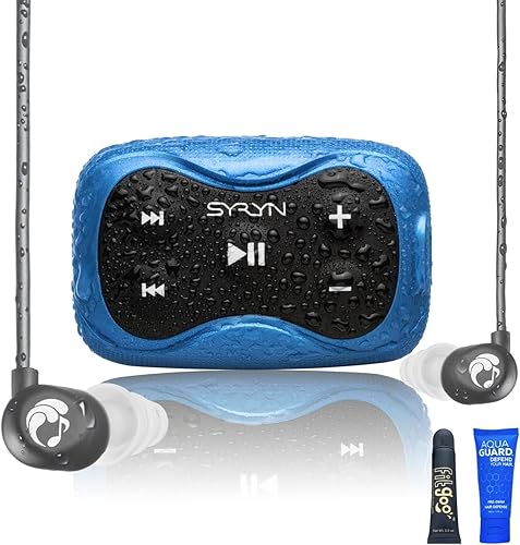 Miniatura 1 de Swimbuds audífonos y reproductor de MP3 STRYN de 8GB impermeable con función aleatoria