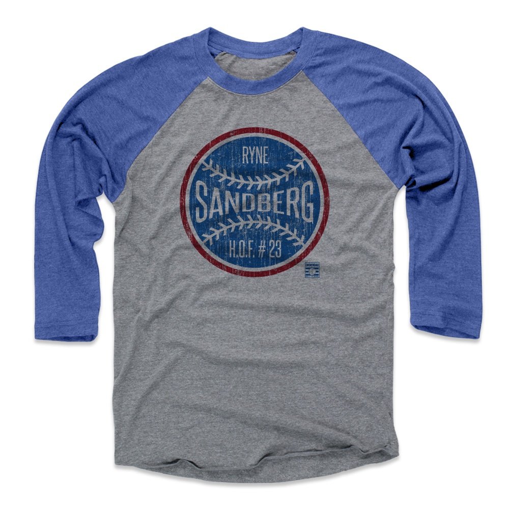 500 LEVELRyne Sandberg 3/4 Sleeve Raglan T-Shirt - Ryne Sandberg Ball