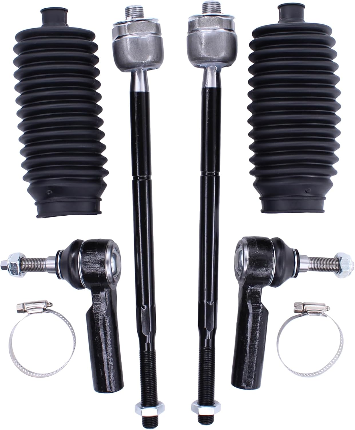 ApplianPar Front Inner and Outer Tie Rod Ends with Boots for Ford Mustang 2011-2014
