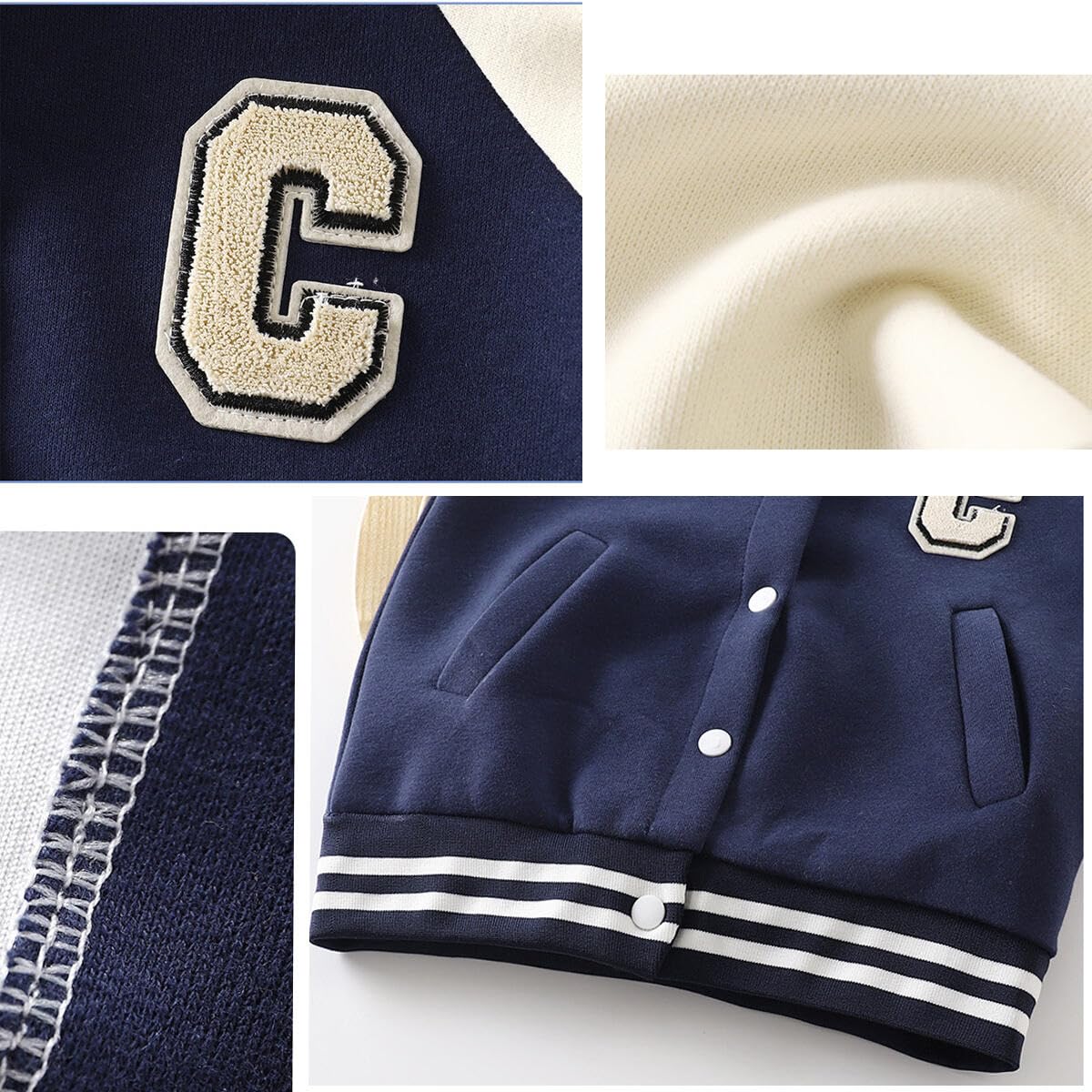 1-9 ans Enfants Garçons Veste de baseball Vestes bomber Varsity Femme Enfants Filles Sweat College Jacket Manteau Blouson Léger Décontracté Parka Casual Sport Outwear Veste de mi-saison