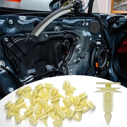 Miniatura 6 de 50 clips de retención para panel de moldura de puerta, compatibles con GM Chevy Buick GMC Jimmy Pontiac 10153057 (agujero de 0.315 in)