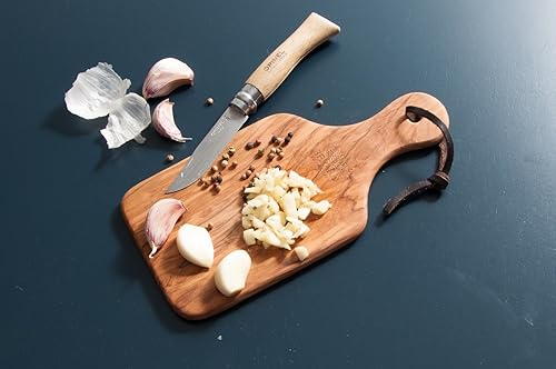 Miniatura 3 de Berard 54070 Tabla de cortar hecha a mano con mango de madera de olivo francés de 8 pulgadas