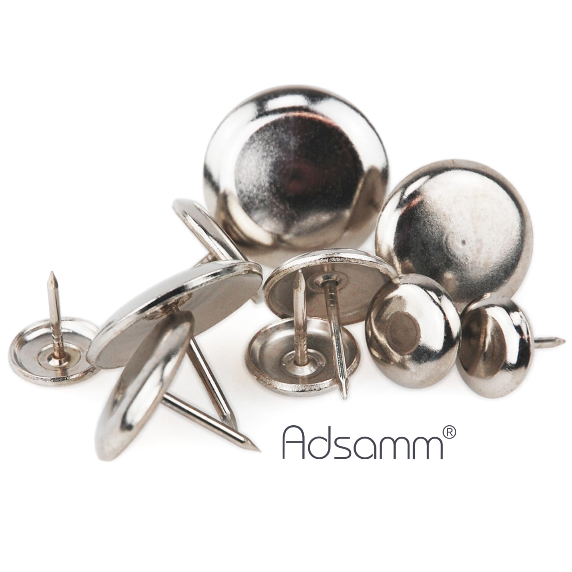 Adsamm MG-N-35-100 MG-N-35 100 x Metal Gliders with Nail 1 38 3 5 cm Silver — view 4