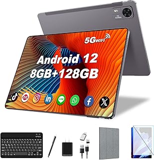 10.1" Android Tablet, 8GB RAM, 128GB Storage, Android 12 Oct-core Processor, 5 Million + 13 Million Dual Cameras, WiFi Blu Price In India