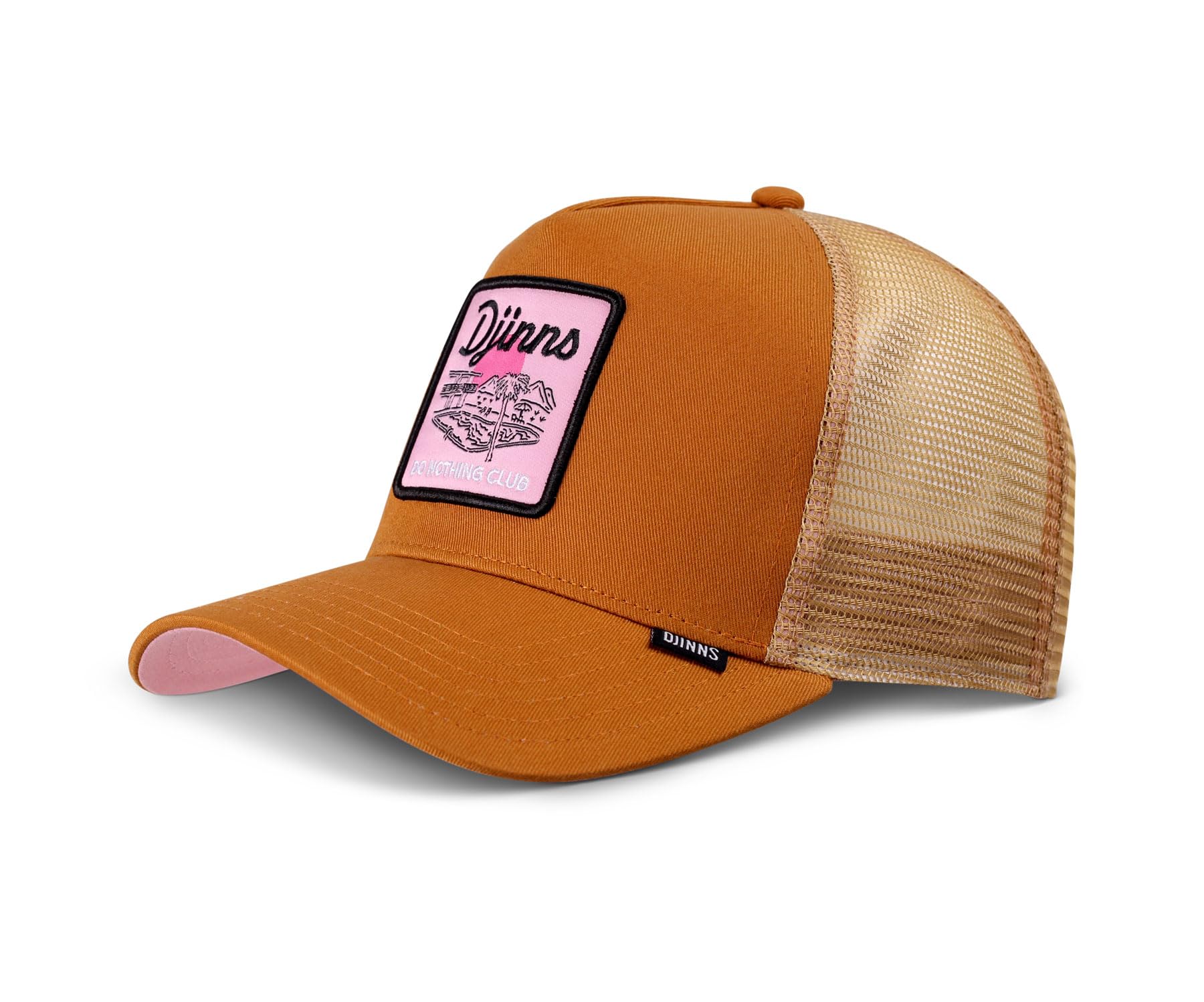 Djinns DNC Pool HFT Trucker Cap Baseball (One Size - Beige-Brown)