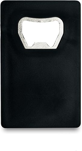 Kate Aspen Abridor de botellas de cerveza con tarjeta de crédito, juego de 12, regalo de fiesta y herramienta de bar, tamaño único, (18079BK-Inner)