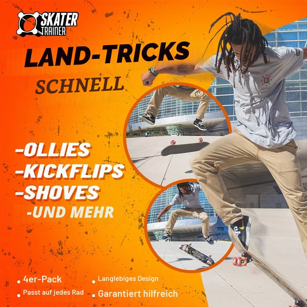 skatertrainer 2.0, die Gummi Skaten Zubehör für Perfektionierung Ihrer Ollie und Kickflip – Lernen, Praxis und Land Tricks in Keine Zeit.
