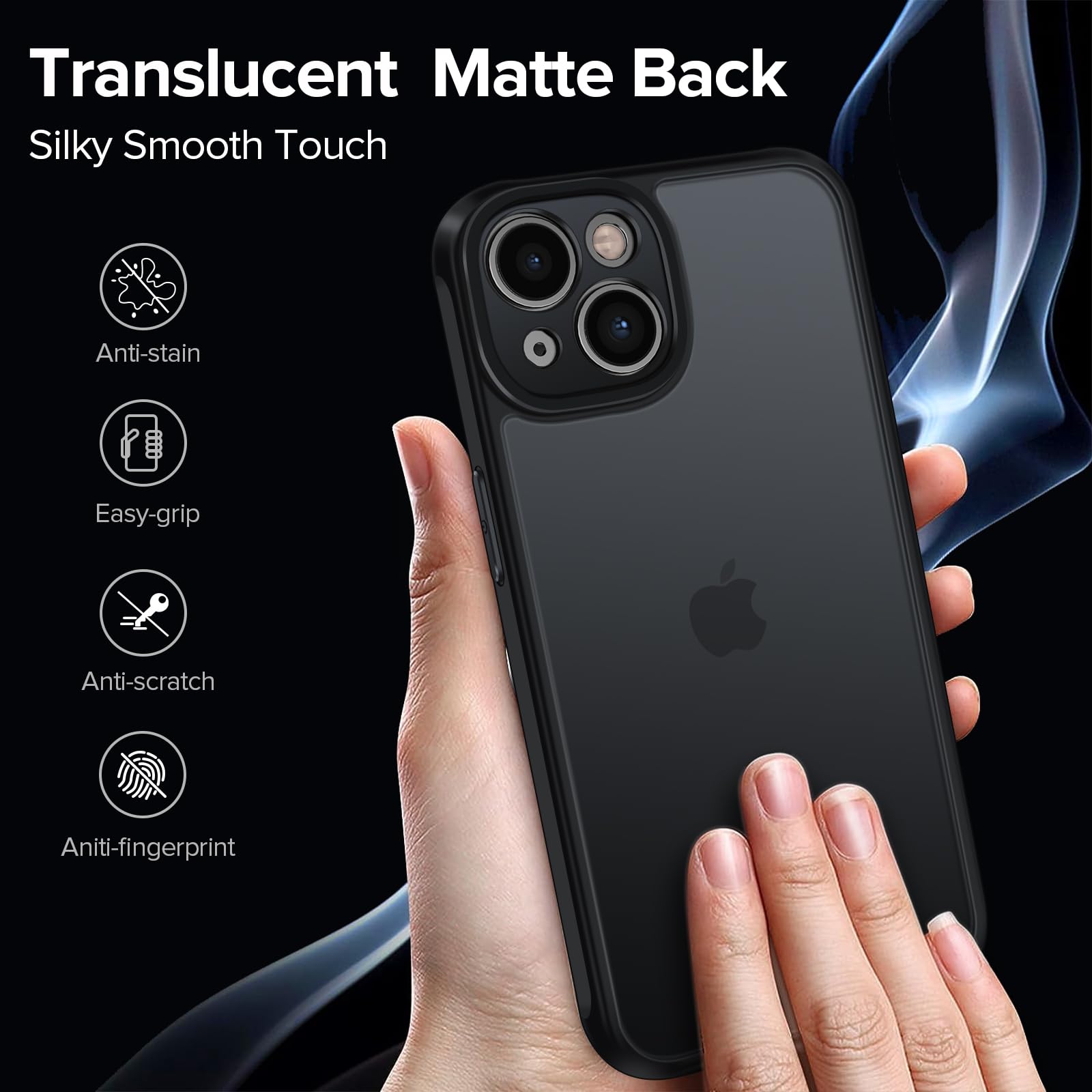 IVoler Cover In Silicone Per IPhone 13 Mini - Morbida TPU, Nera, Protezione Fotocamera E Angoli Rinforzati, Anti-ingiallimento