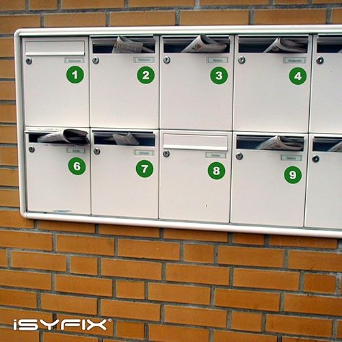 Miniatura 127 de iSYFIX Calcomanías amarillas de números consecutivos – 1 a 100, 2 pulgadas, 1 juego – Vinilo autoadhesivo de alta calidad, ideal para inventario