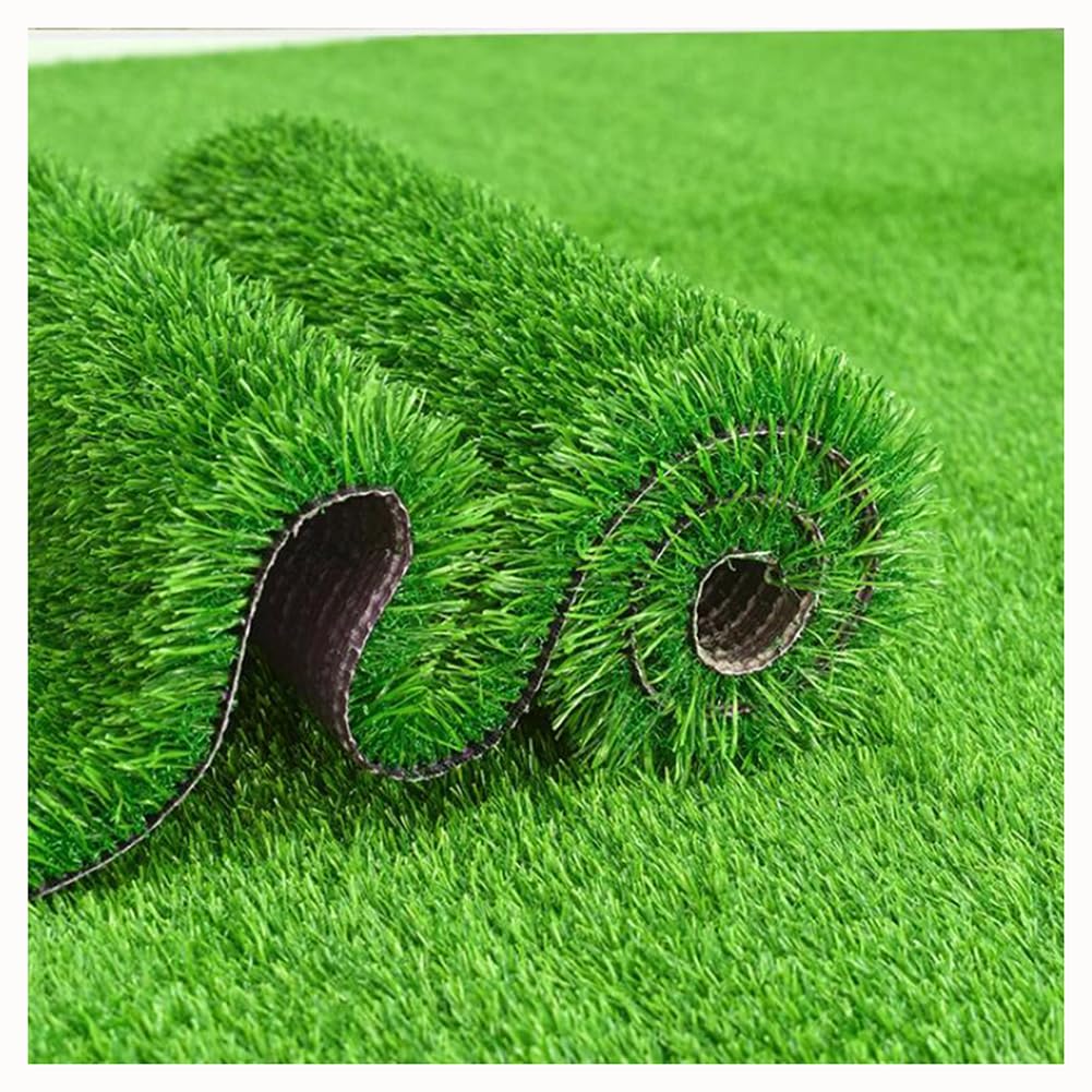 Tappeto di Erba Artificiale Alto 20 mm, Simulazione di Prato per Esterni, Balcone, Cortile, Decorazione in plastica Verde, Tappeto di Erba Sintetica (Dimensioni: 1,5x1 m)