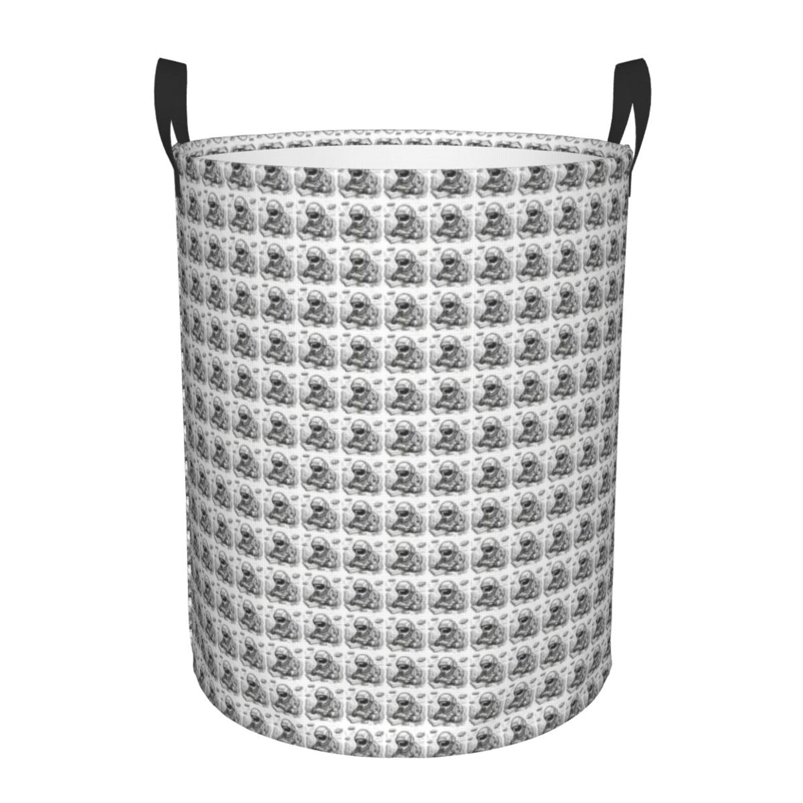 Panier à linge monochrome avec motif graphique pour le linge de maison