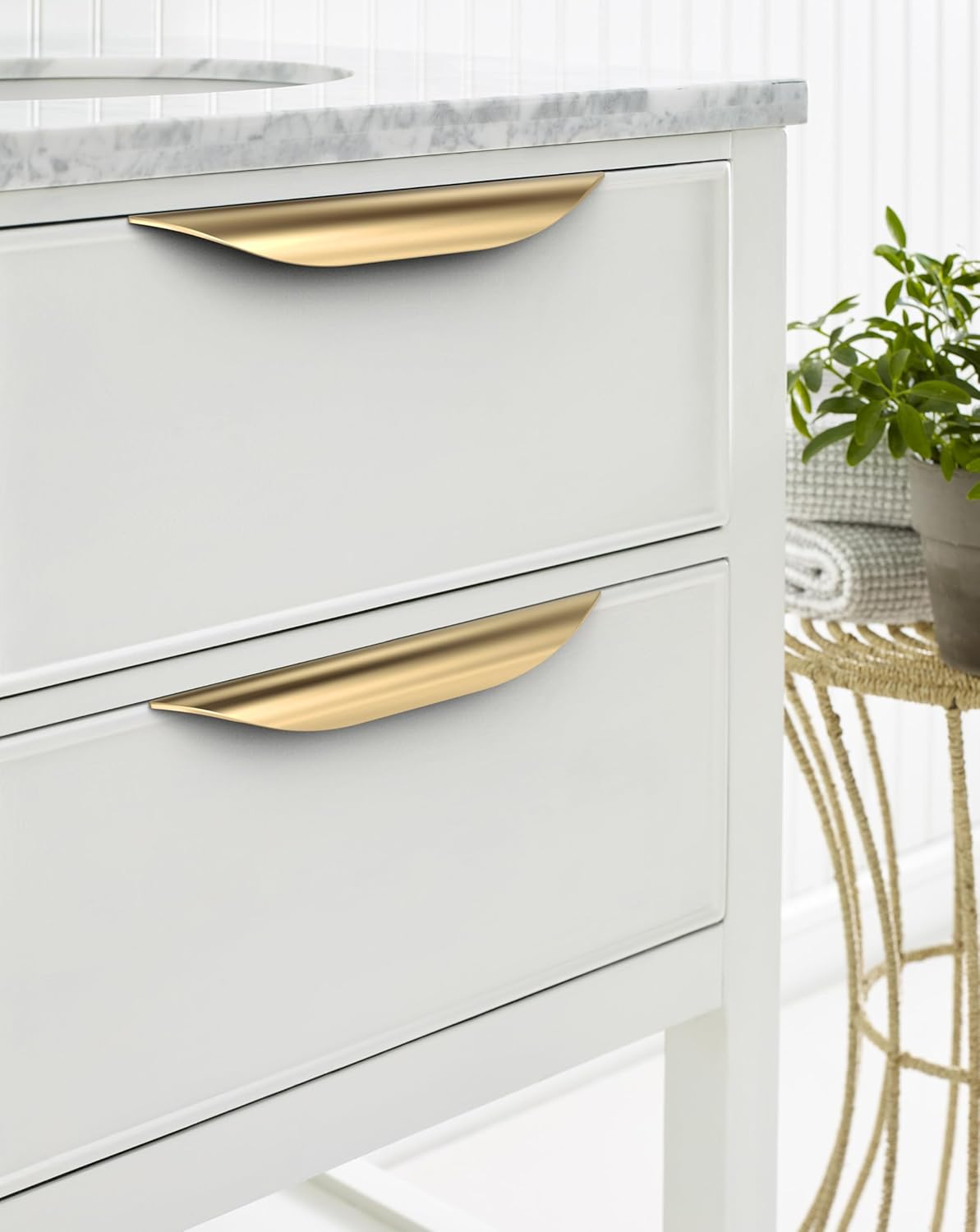 Amerock Current 6-5/16 inch (160mm) Center-to-Center Champagne Bronze Cabinet Pull - 25 Pack