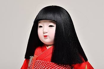 こんな着付けはいかがでしょう？　市松人形　10号　昭和初期　アンティーク　前掛け 市松人形◇昭和初期 女の子◇人毛 日本人形 アンティーク 大正