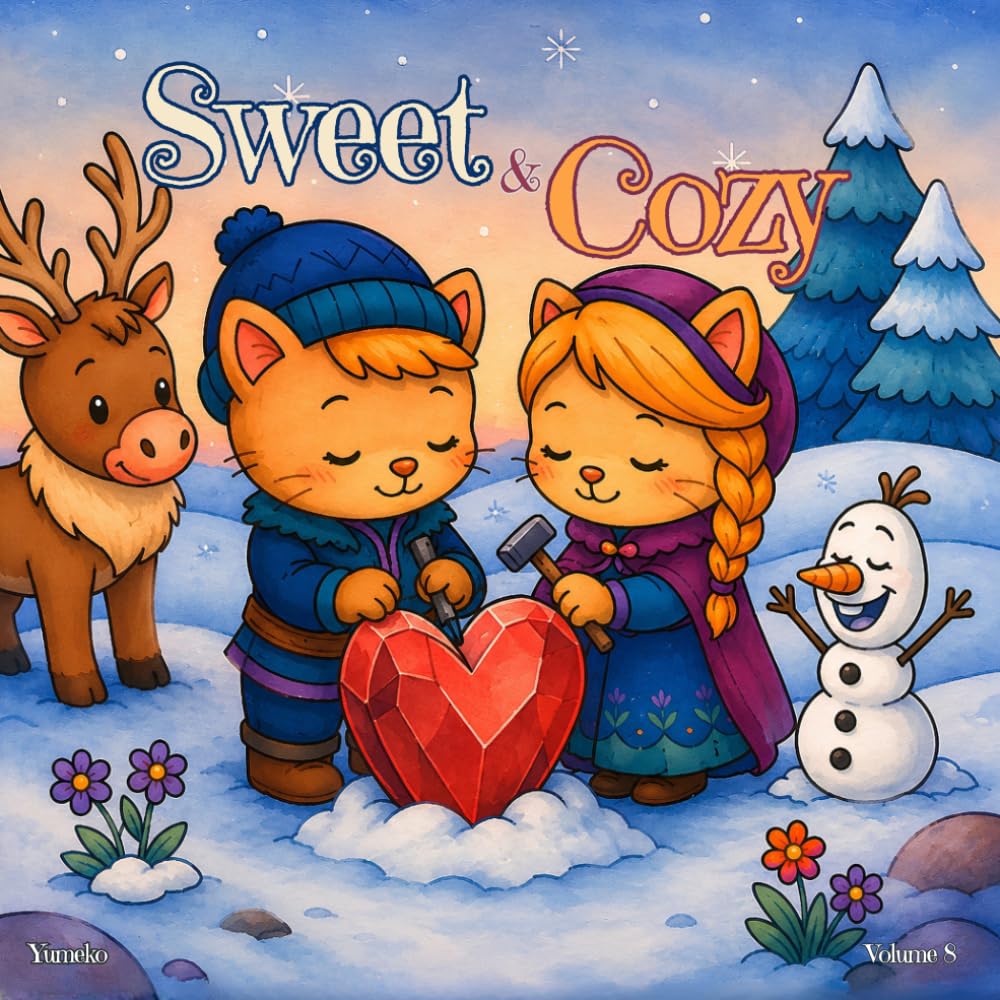 Sweet & Cozy Coloring Book, volume 8: Love Season, Cozy Coloring Book for Adults