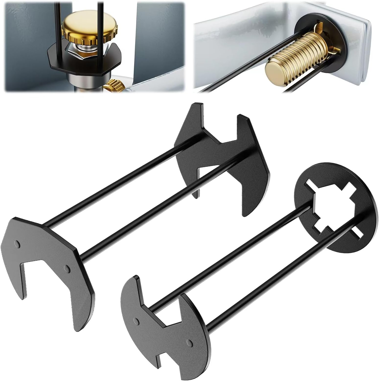 Generic 2Pcs Multifunctional Basin Wrench, 7 Sizes Sink Wrench, Multifunctional Sink Wrench