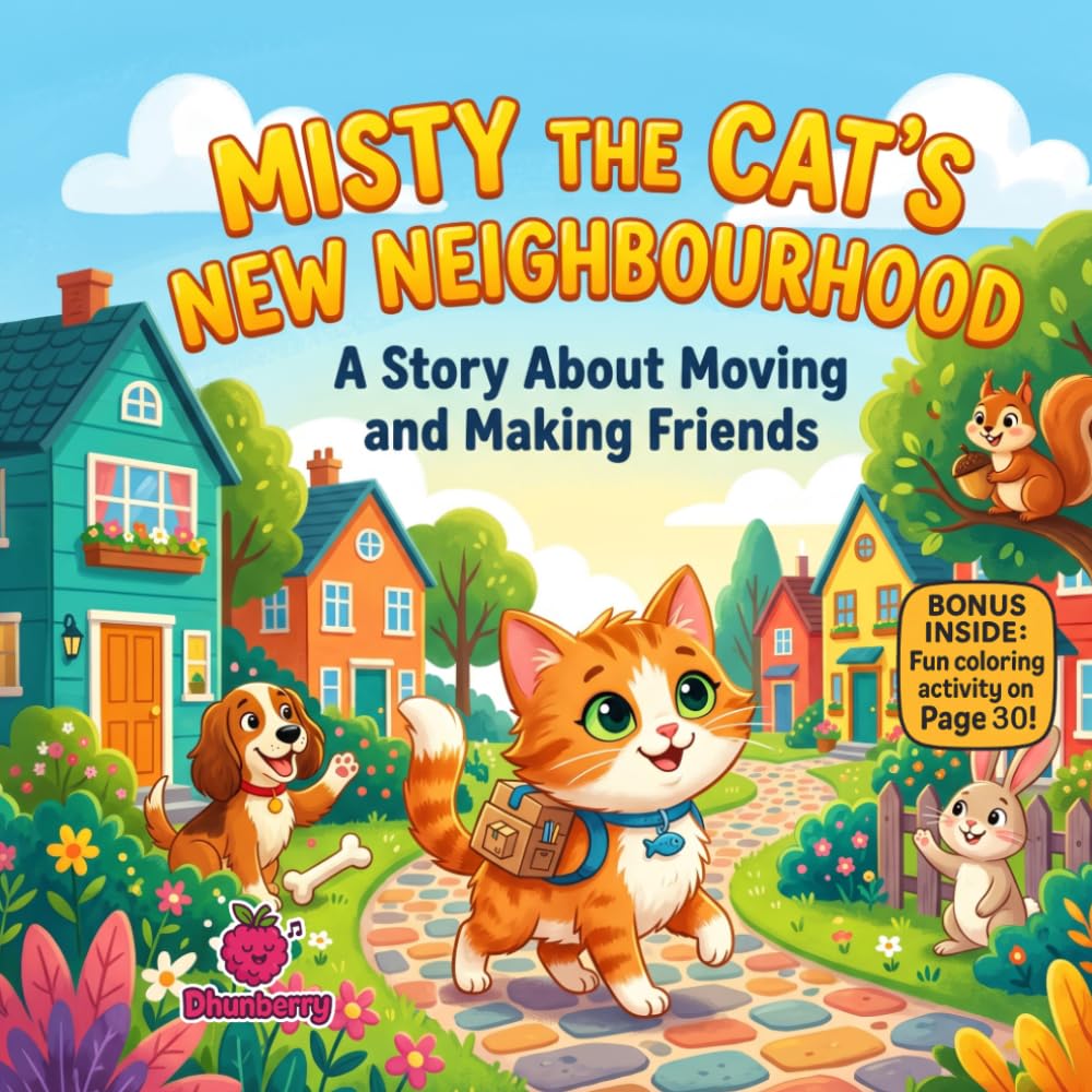 Misty the Cat’s New Neighbourhood: A Funny Rhyming Picture Book About Moving, Friendship, and New Adventures