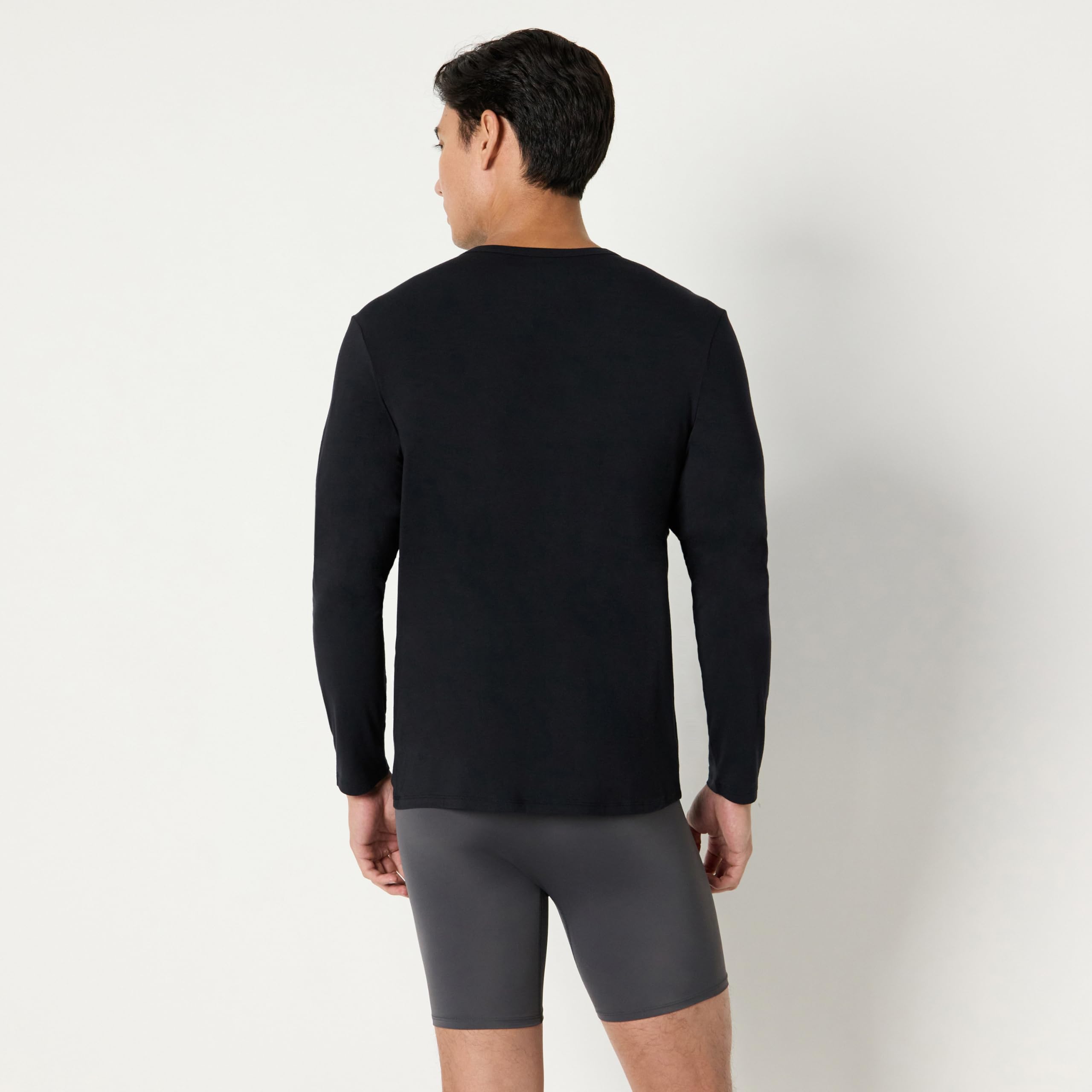 Amazon Essentials Uomo Maglietta Intima in Modal Super Morbido a Manica Lunga