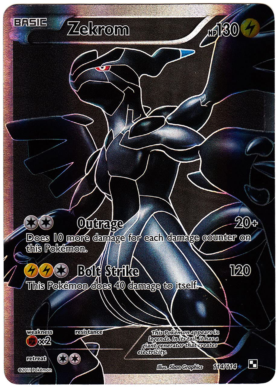 Zekrom full art 114 ゼクロム　英語版フルアート Goldin Auctions Auction Item 5327 Tcg Cards 2011 Pokemon