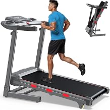 3.5 HP Auto Incline Treadmills for Home - Adjustable Height Handle Bars, 8.7 MPH, Wide Belt, 300+ lb Capacity