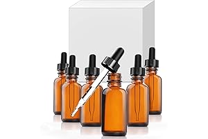 Yesker Amber Glass Bottles for Essential Oils with Glass Eye Dropper
